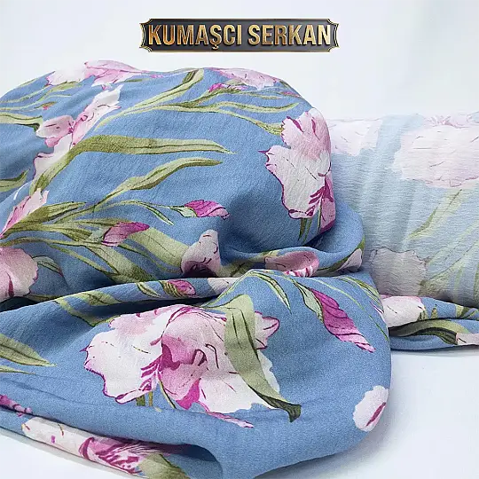 Çiçek Desenli Lilyum Kumaş