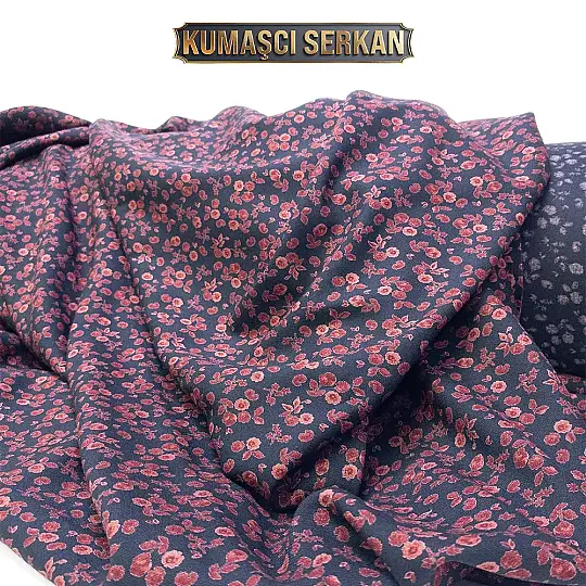 Çıtır Çiçekli Özel Seri Viskon Kumaş - 4