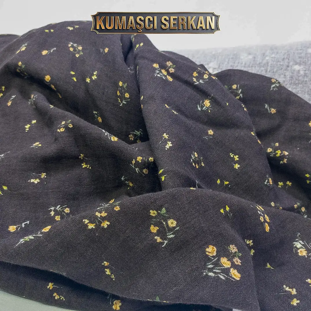 Desenli Müslin Kumaş - 6 Renk - 4