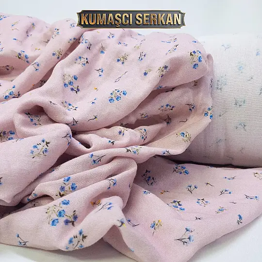 Desenli Müslin Kumaş - 6 Renk - 10