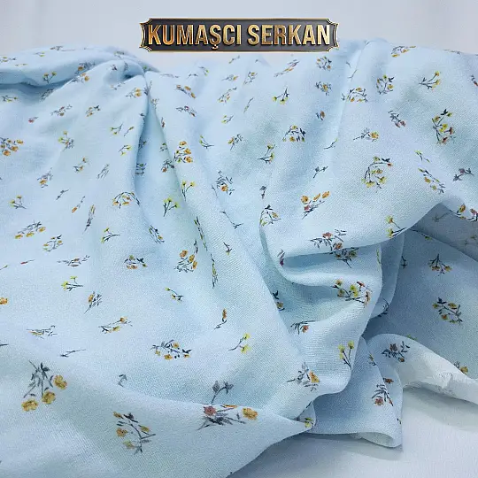Desenli Müslin Kumaş - 6 Renk - 16