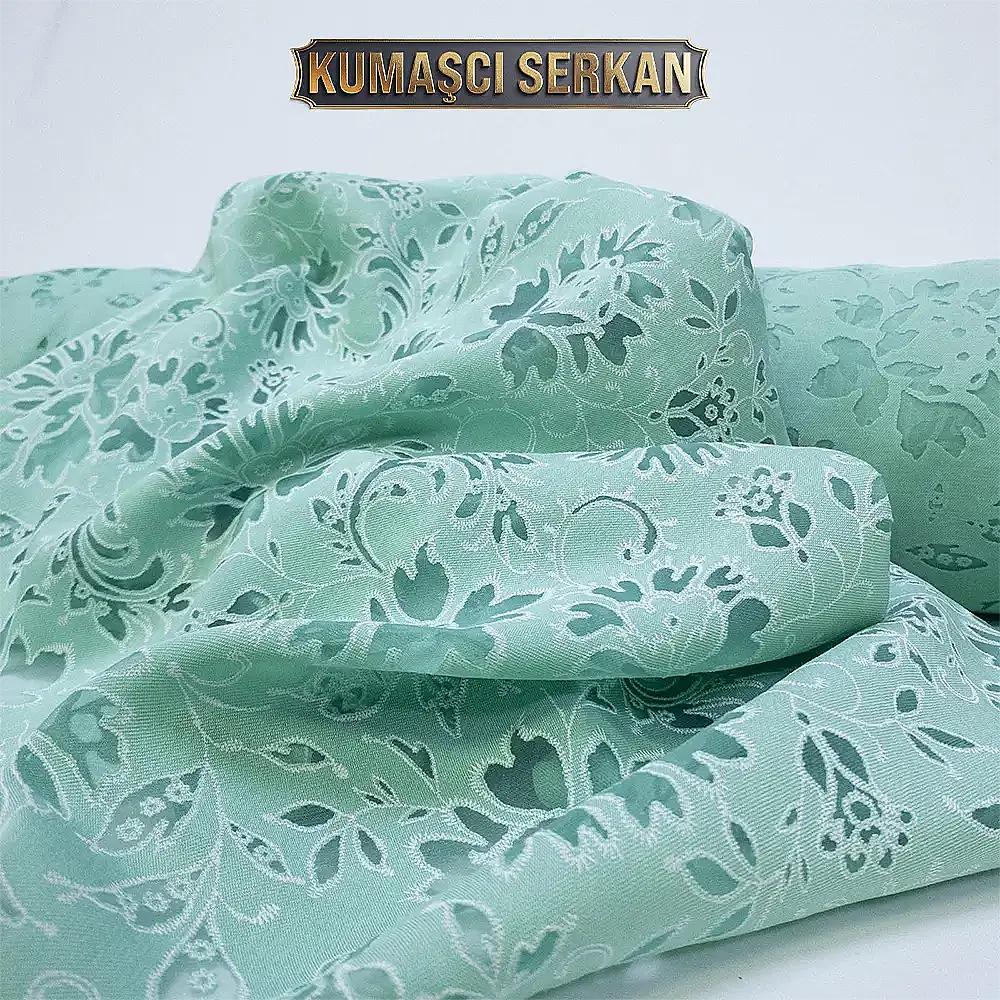 Desenli Yakma Keten Kumaş - 2 Renk Seçeneği - 3
