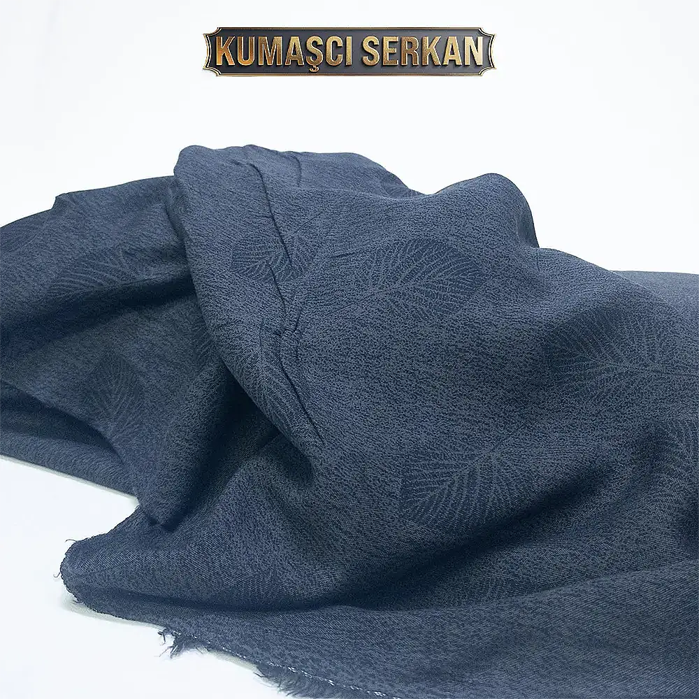 Kendinden Desenli %100 Pamuklu Viskon Kumaş - 1