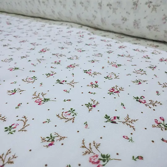 Puantiyeli Desenli Müslin Kumaş - 2
