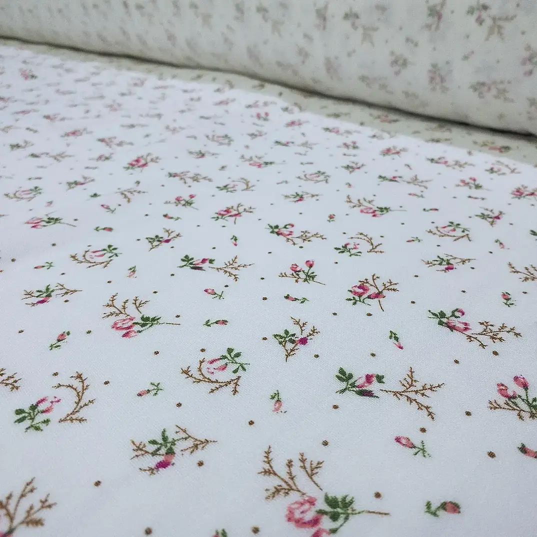Puantiyeli Desenli Müslin Kumaş - 2