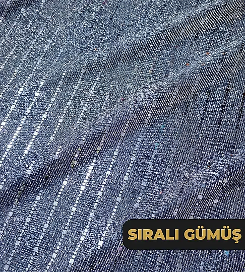 Simli Aynalı Buzzy Kumaş - 15