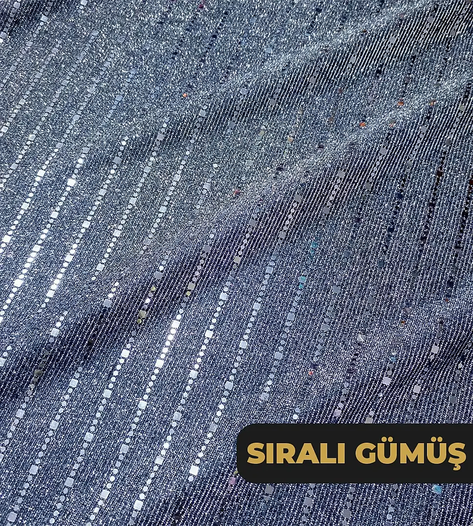Simli Aynalı Buzzy Kumaş - 15