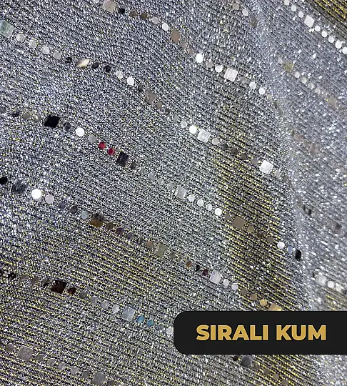 Simli Aynalı Buzzy Kumaş - 16