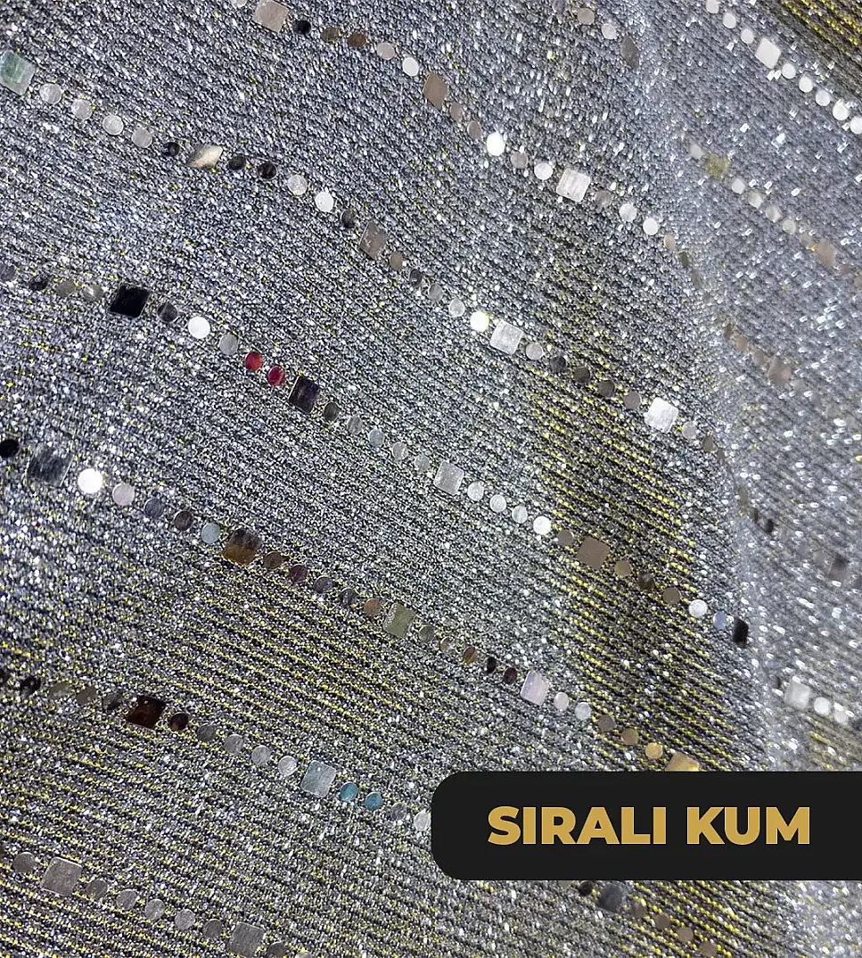 Simli Aynalı Buzzy Kumaş - 16
